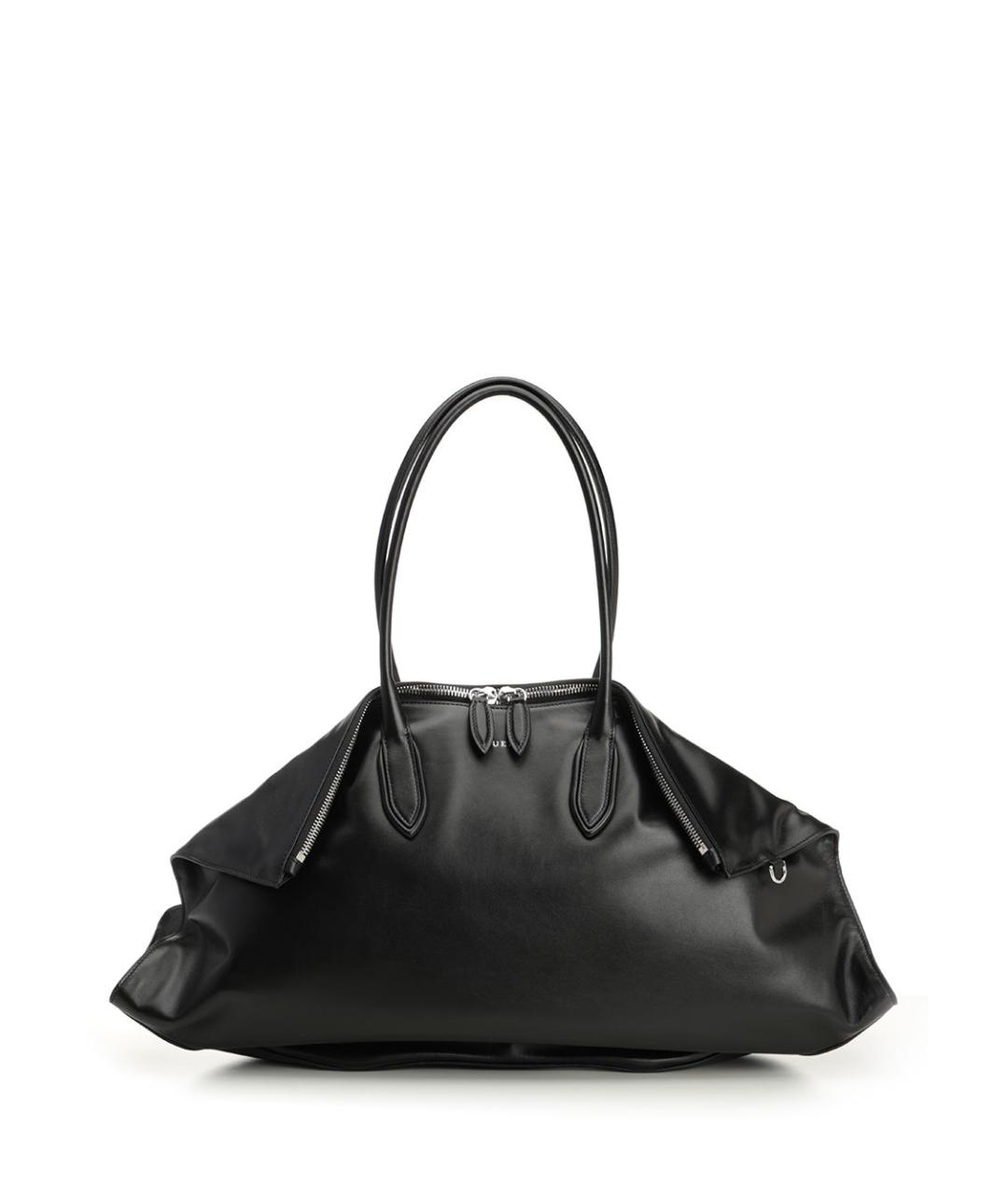 ALEXANDER MCQUEEN Черная кожаная сумка тоут, фото 1