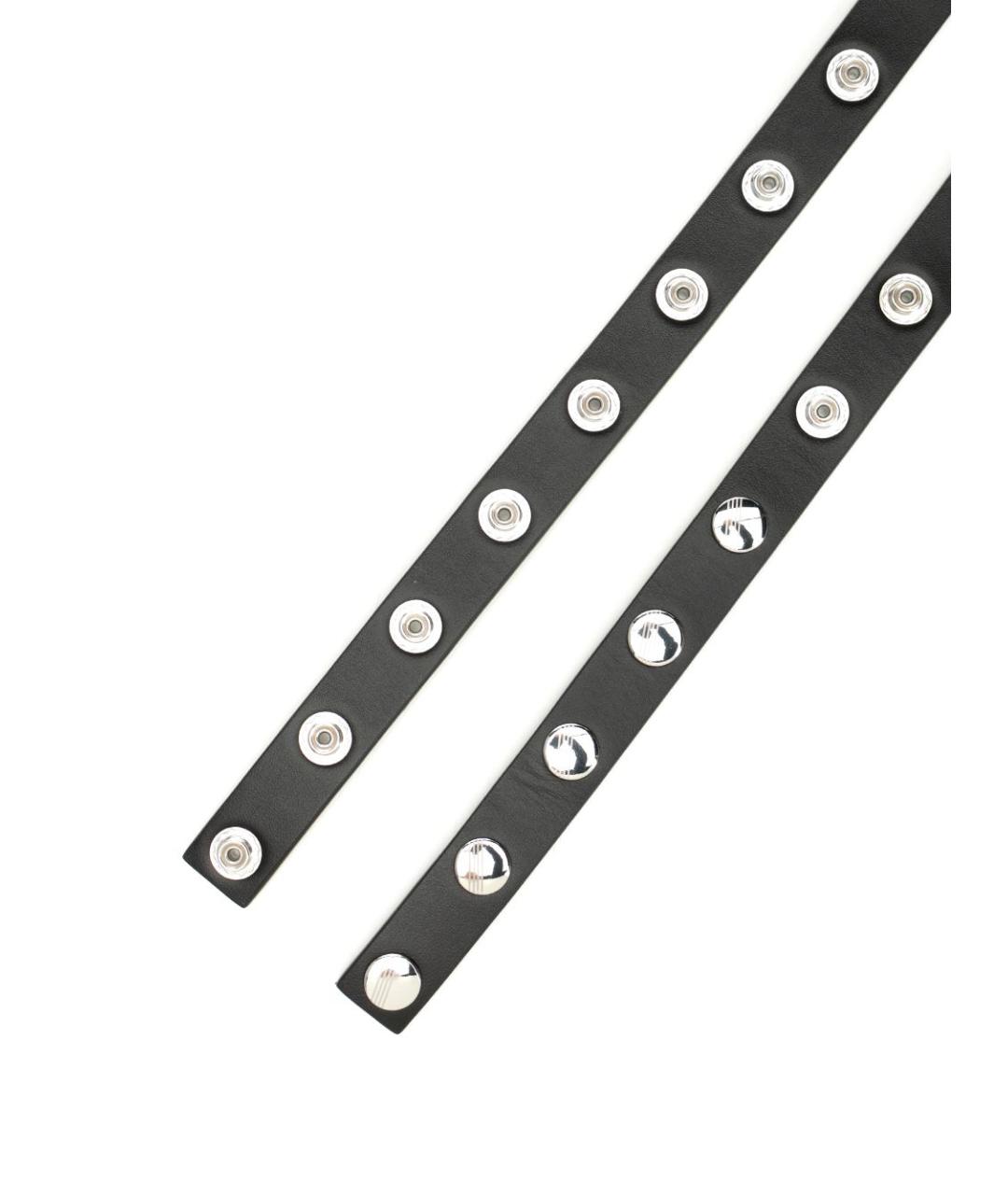 THE ATTICO Черный кожаный ремень, фото 2