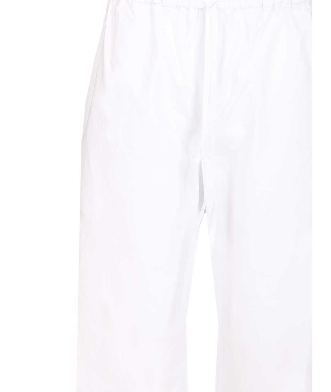 MATTEAU Белые хлопковые прямые брюки, фото 4