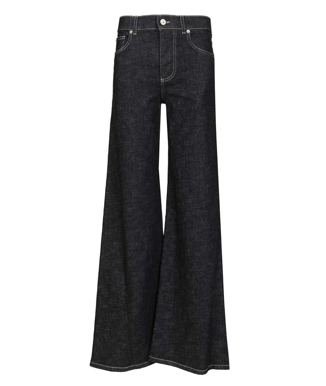 MARNI Темно-синие хлопковые прямые джинсы, фото 1