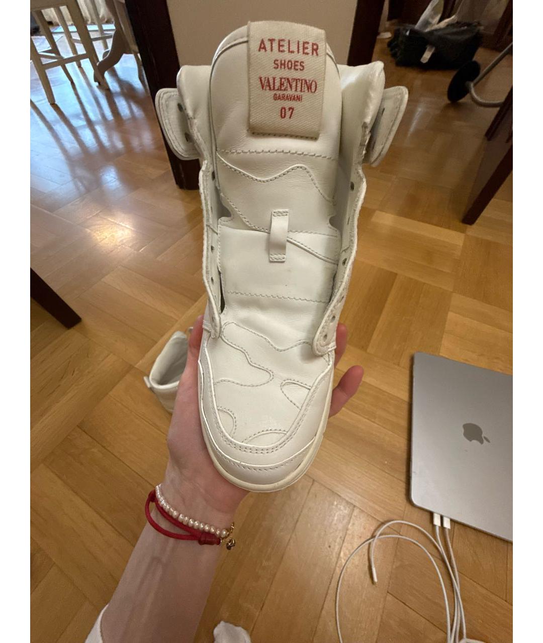 VALENTINO Белые кожаные кеды, фото 6