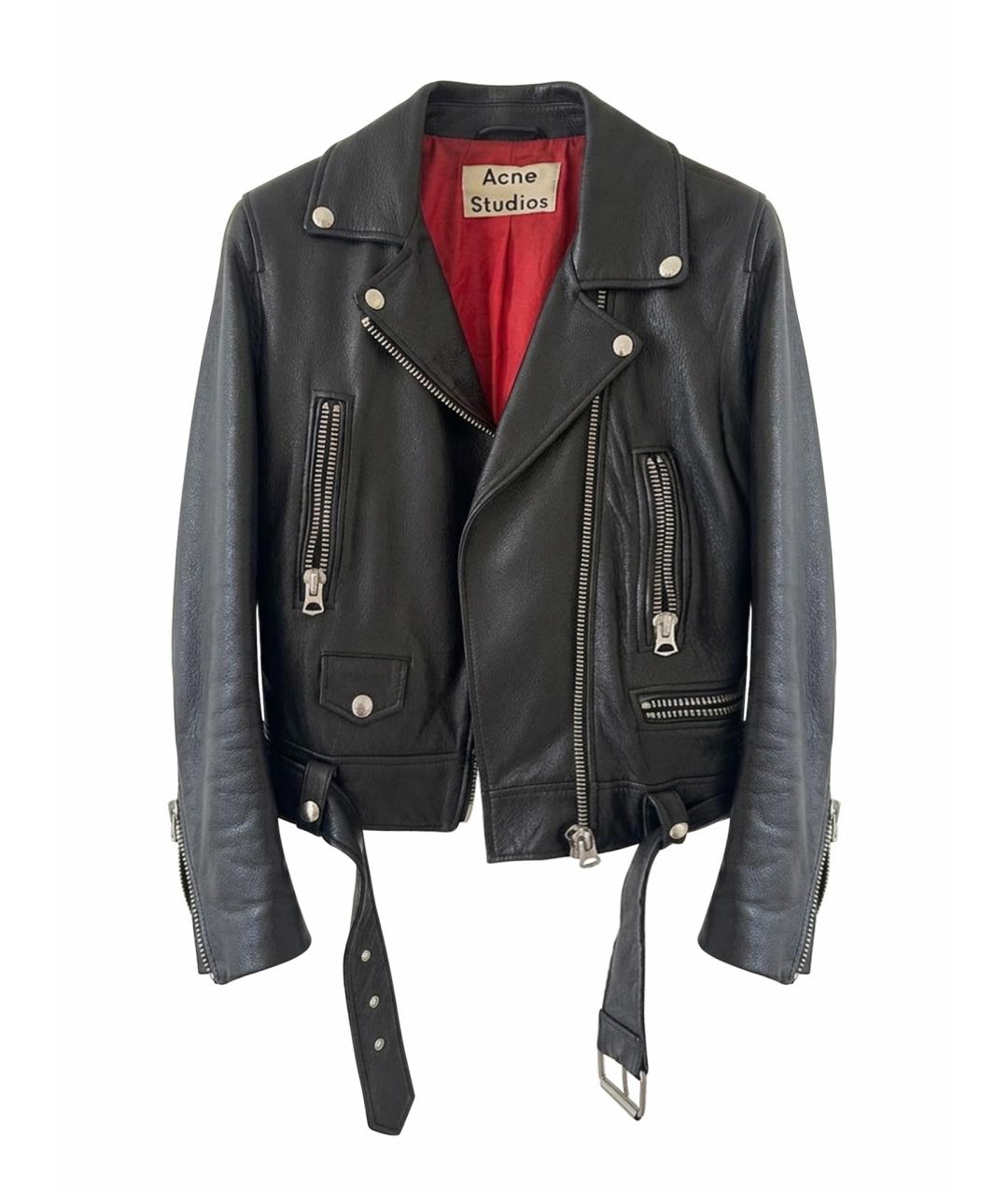 ACNE STUDIOS Черная кожаная куртка, фото 1