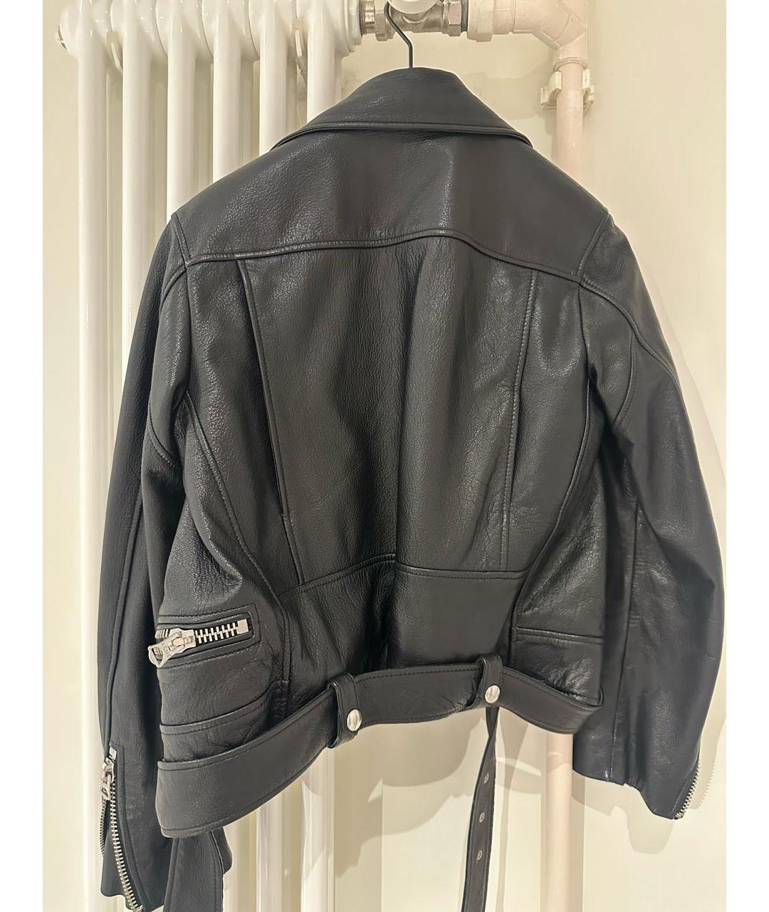 ACNE STUDIOS Черная кожаная куртка, фото 2