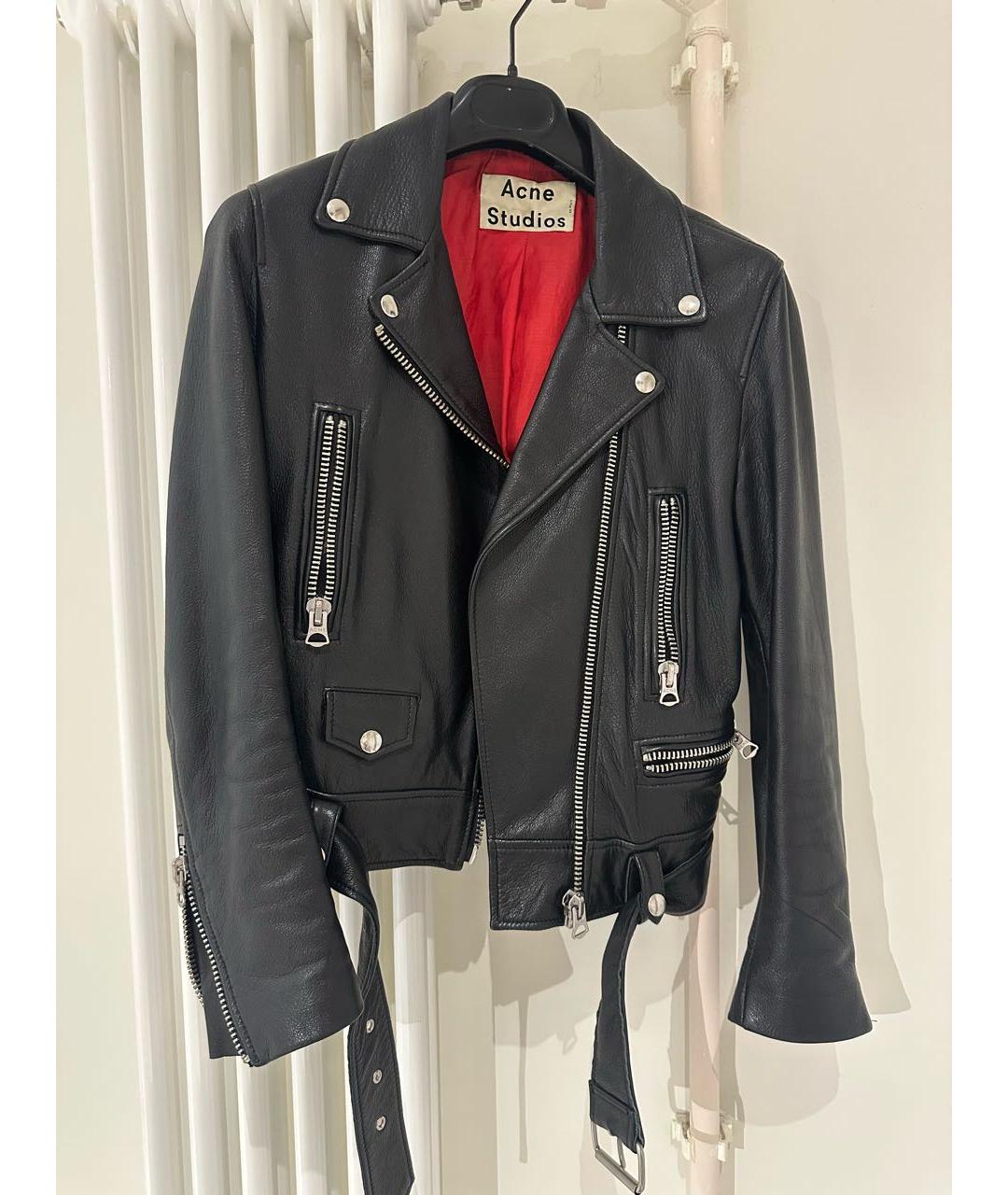 ACNE STUDIOS Черная кожаная куртка, фото 5