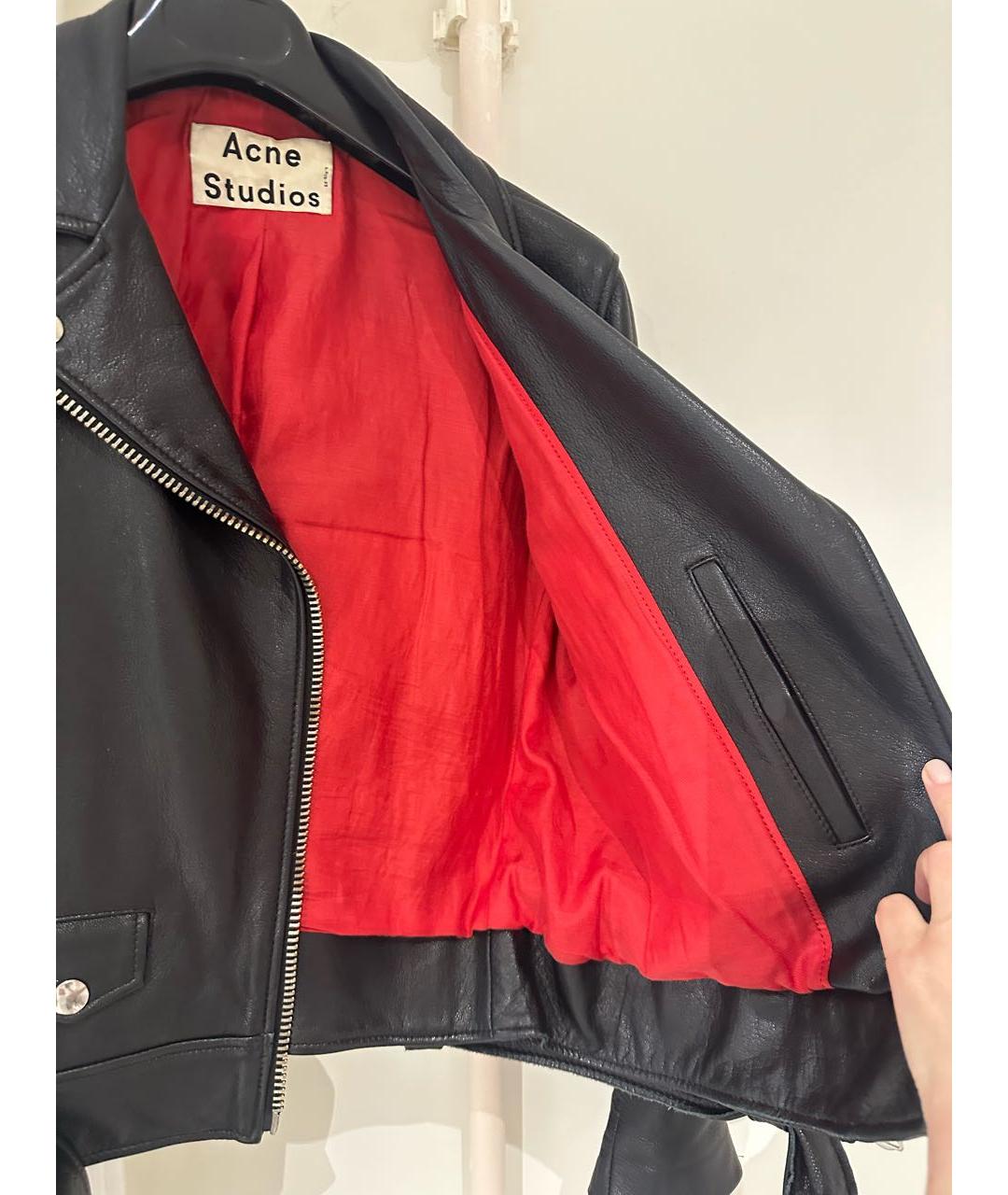 ACNE STUDIOS Черная кожаная куртка, фото 4