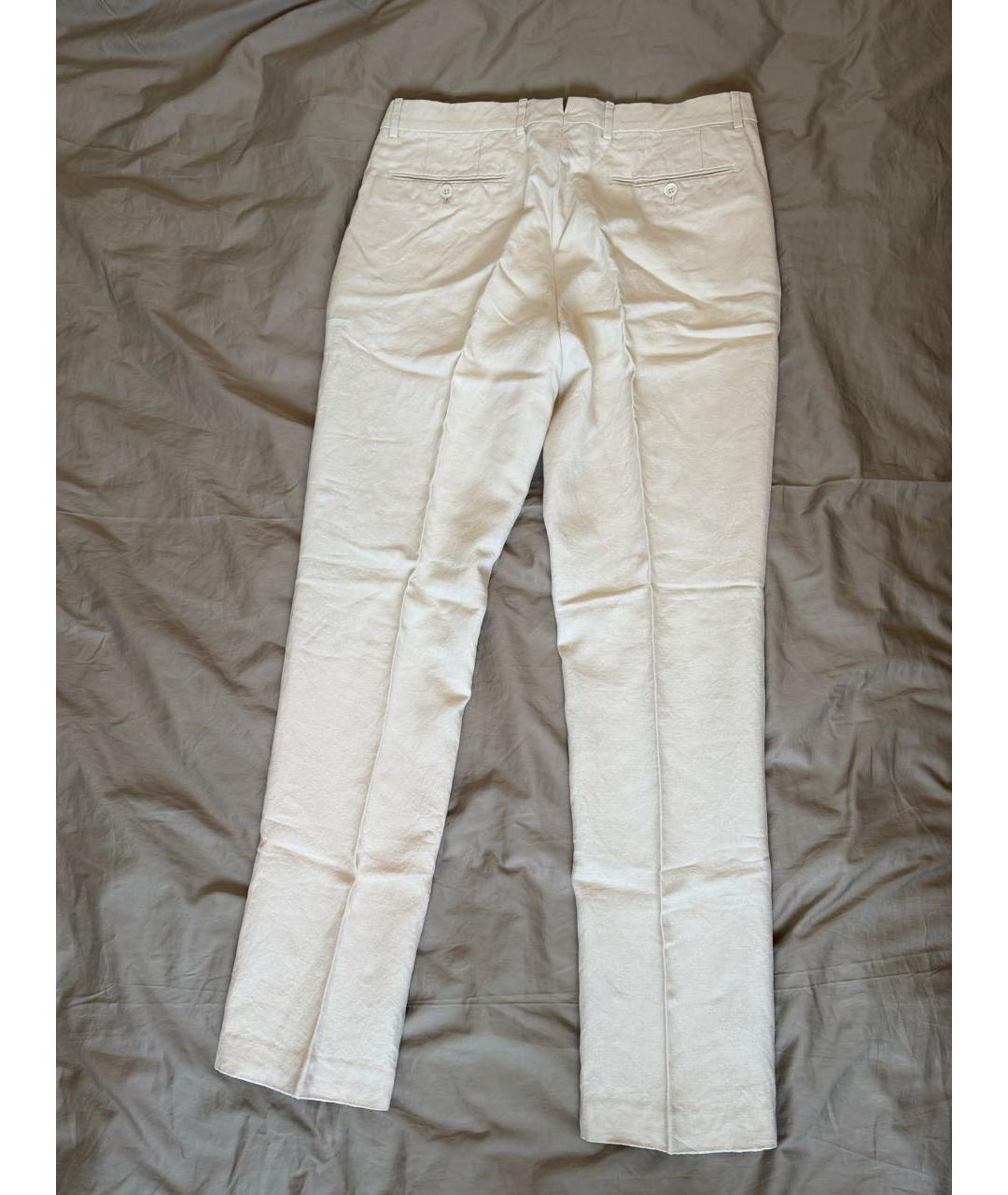 TOM FORD Бежевые льняные повседневные брюки, фото 2