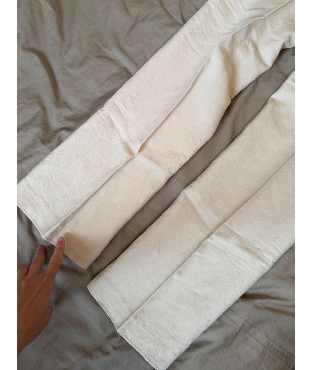 TOM FORD Бежевые льняные повседневные брюки, фото 7