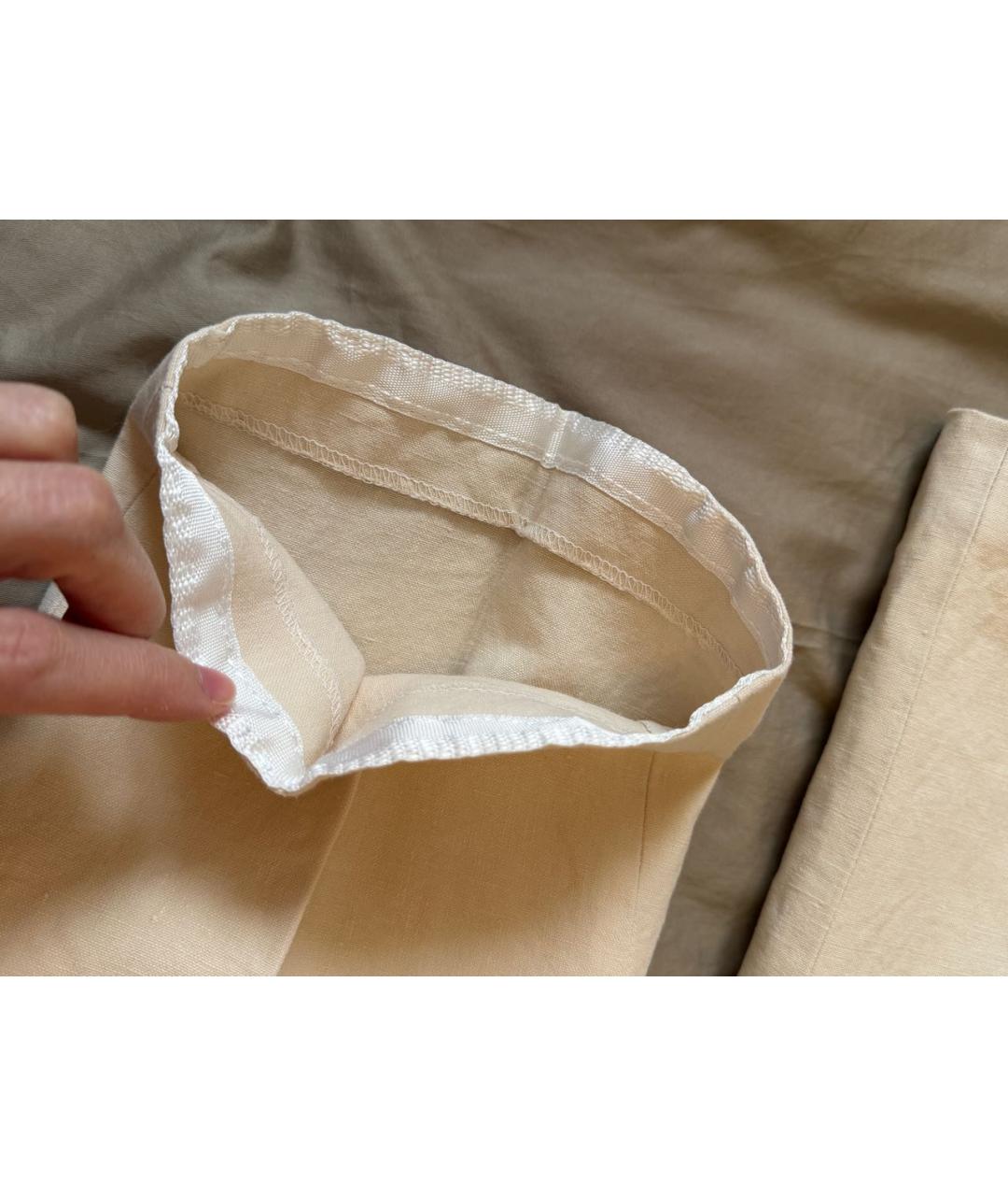 TOM FORD Бежевые льняные повседневные брюки, фото 8