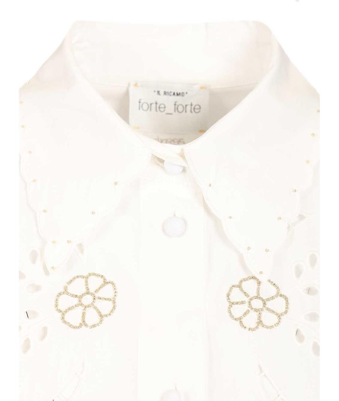 FORTE FORTE Белое хлопковое повседневное платье, фото 4