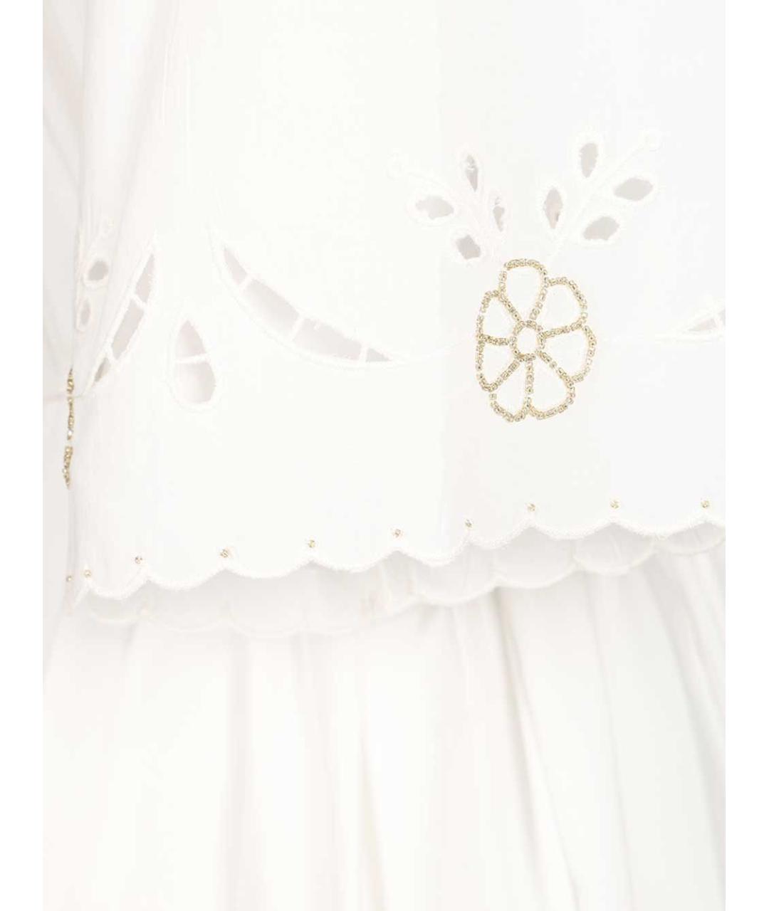 FORTE FORTE Белое хлопковое повседневное платье, фото 5