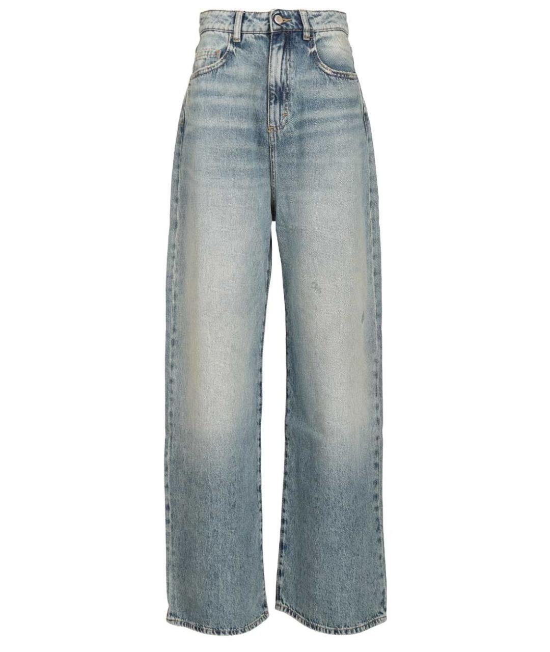 ICON DENIM Голубые хлопковые прямые джинсы, фото 1