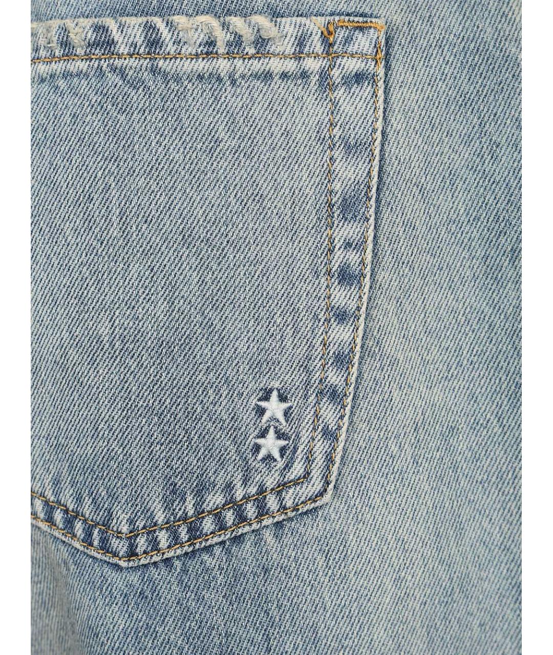 ICON DENIM Голубые хлопковые прямые джинсы, фото 5