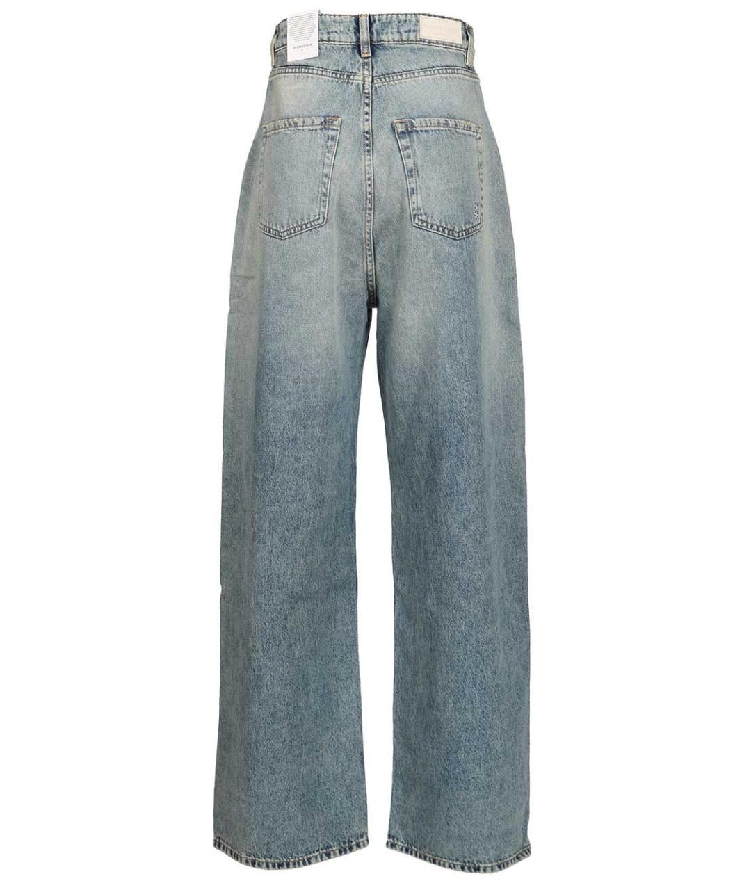 ICON DENIM Голубые хлопковые прямые джинсы, фото 2