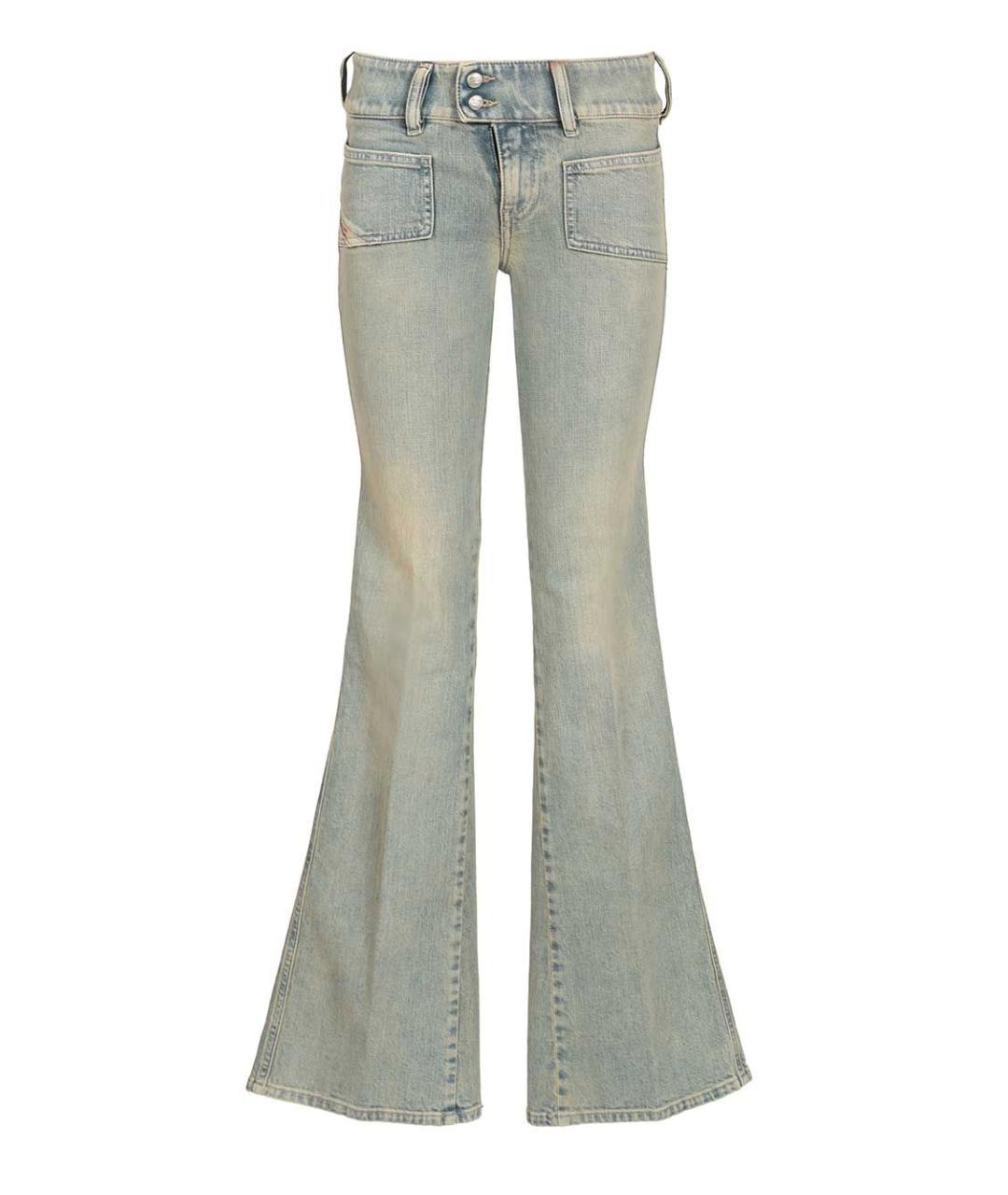 DIESEL Голубые хлопко-эластановые джинсы клеш, фото 1