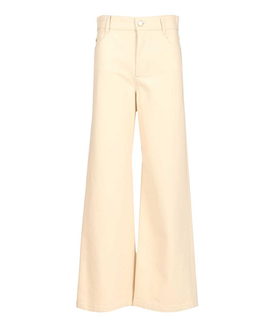 'S MAX MARA Белые хлопковые прямые джинсы, фото 1