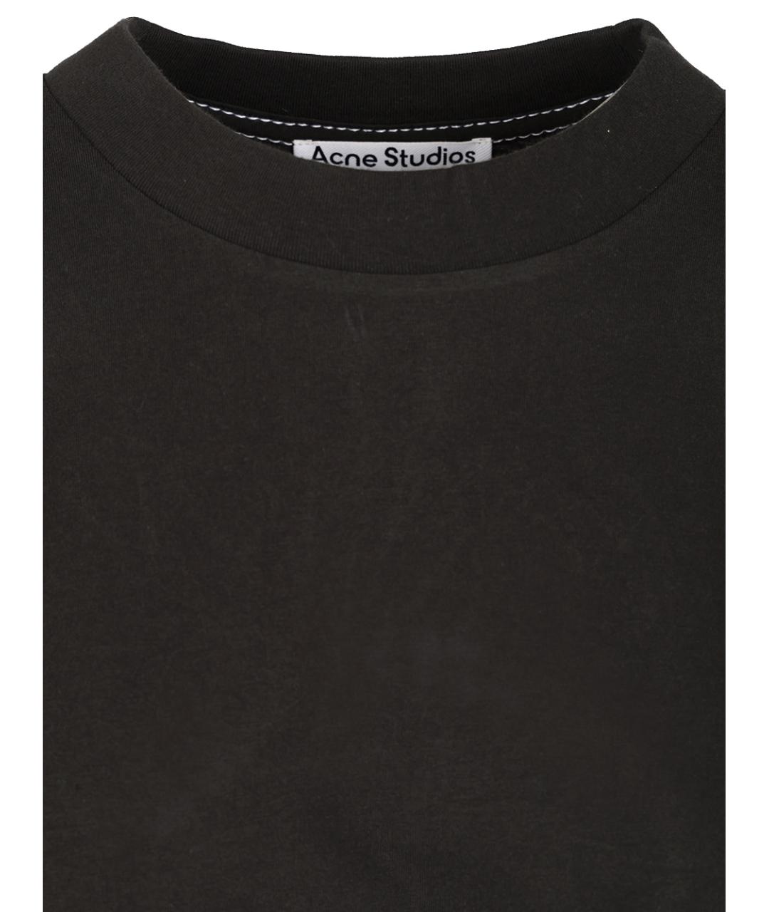 ACNE STUDIOS Черная хлопковая футболка, фото 4