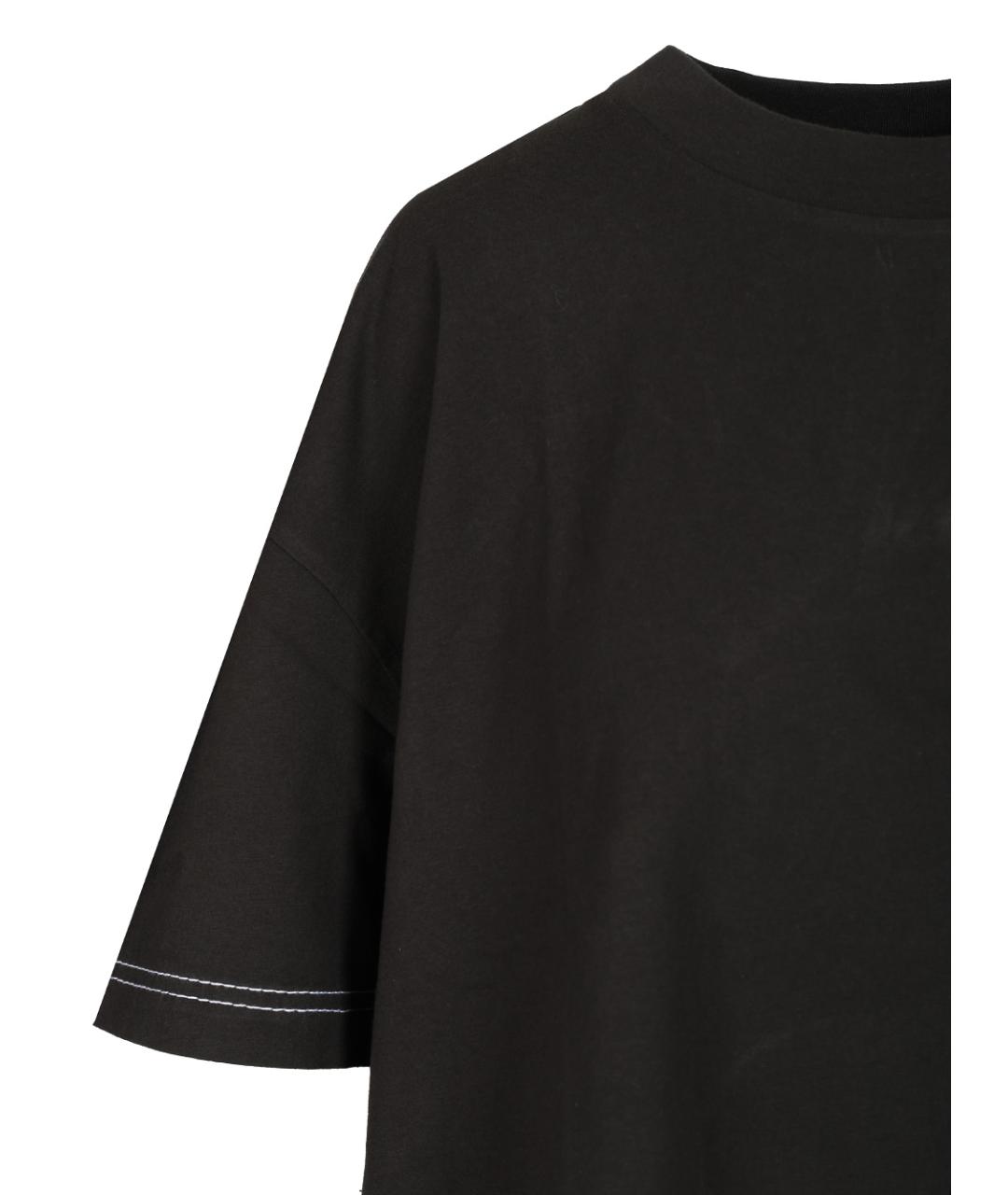 ACNE STUDIOS Черная хлопковая футболка, фото 3