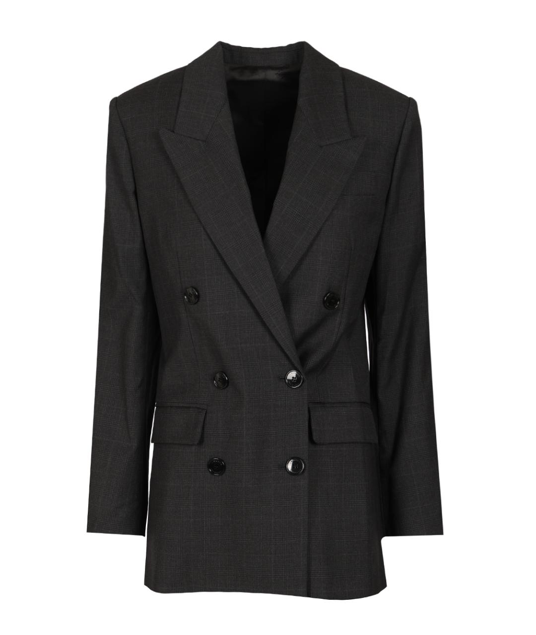 ISABEL MARANT Антрацитовый шерстяной жакет/пиджак, фото 1