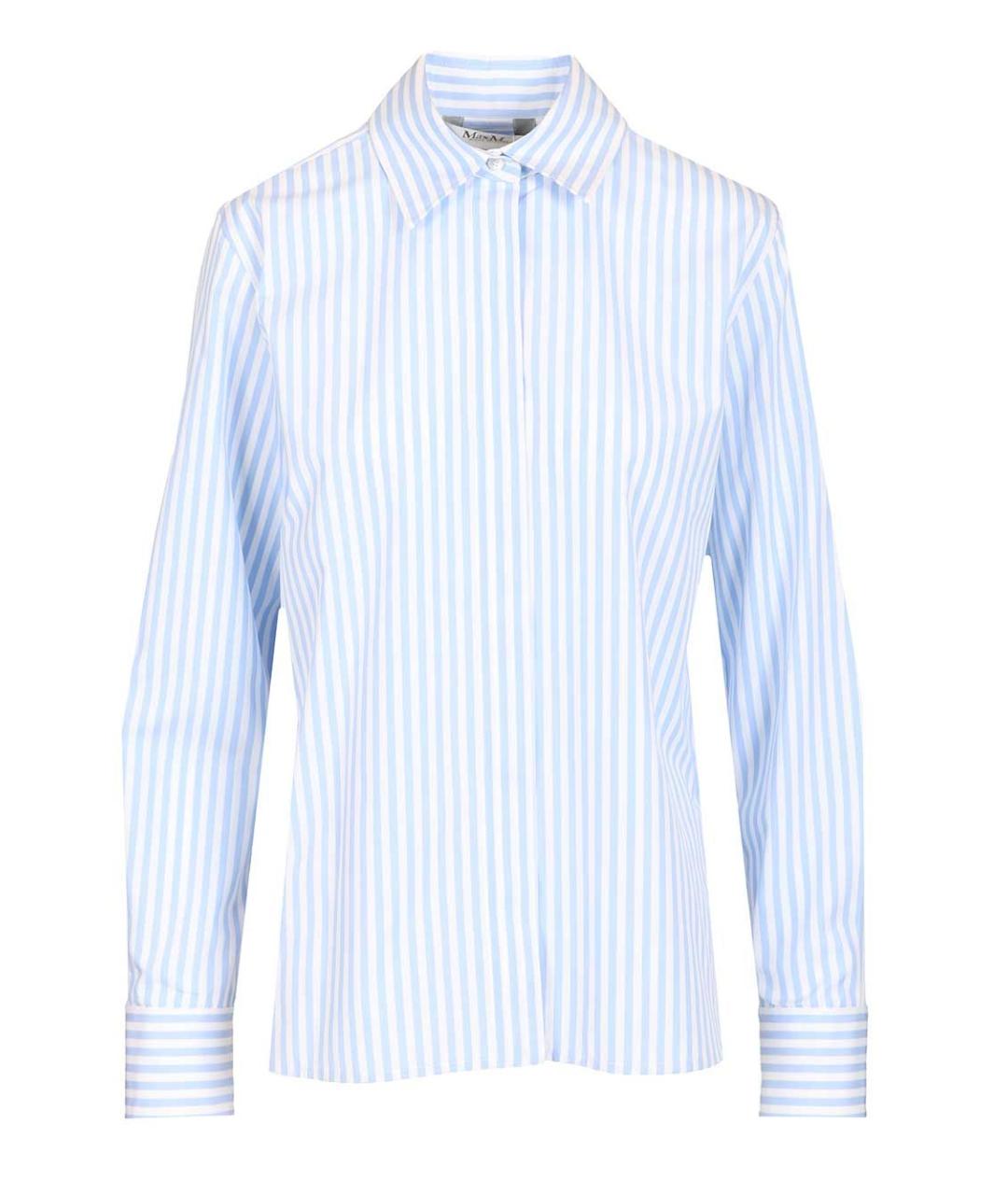 MAX MARA Голубая хлопковая рубашка, фото 1