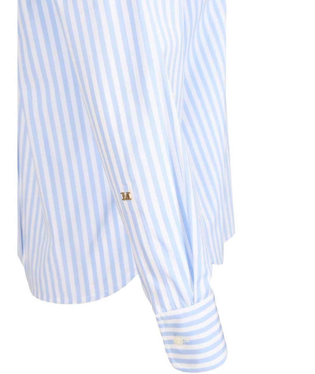 MAX MARA Голубая хлопковая рубашка, фото 4