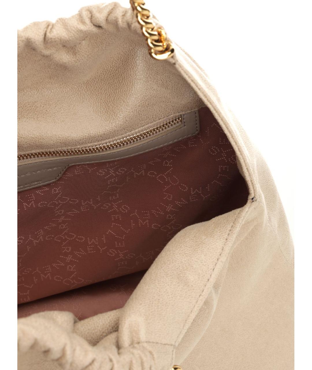 STELLA MCCARTNEY Бежевая сумка через плечо из искусственной кожи, фото 4