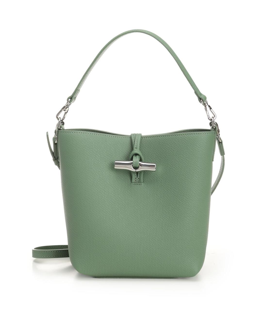 LONGCHAMP Зеленая кожаная сумка через плечо, фото 1