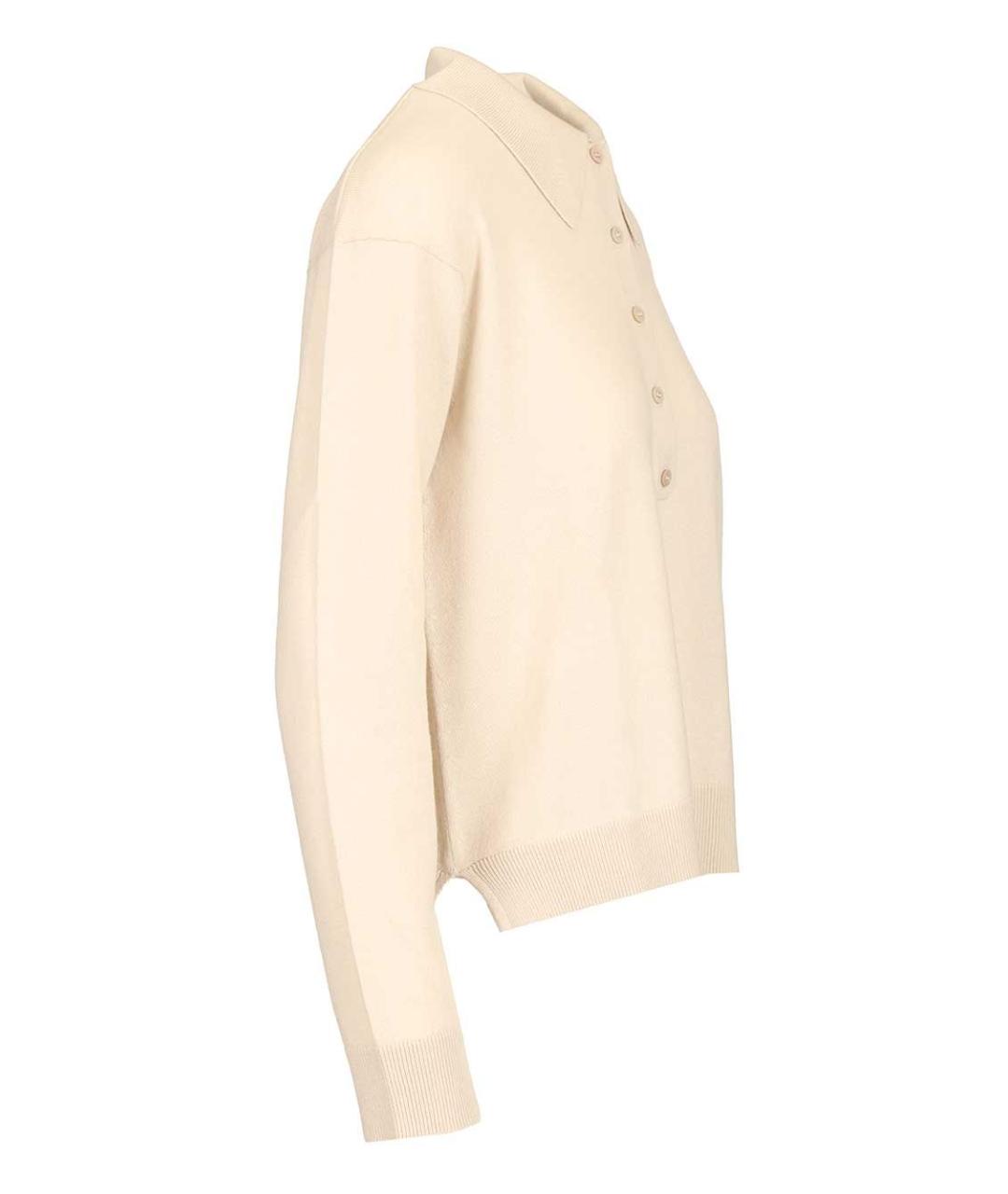 'S MAX MARA Бежевый шерстяной джемпер / свитер, фото 3