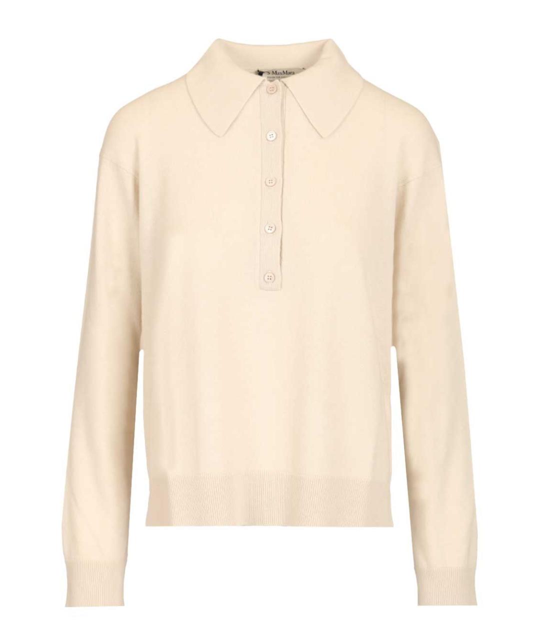 'S MAX MARA Бежевый шерстяной джемпер / свитер, фото 1