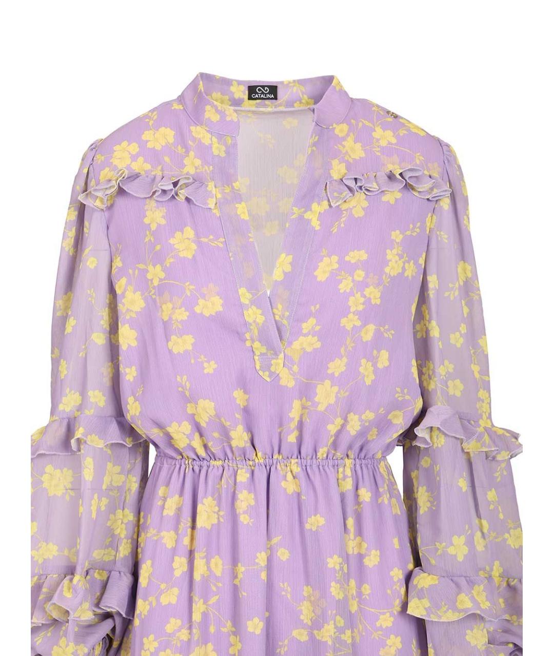 CATALINA Фиолетовое полиэстеровое повседневное платье, фото 5