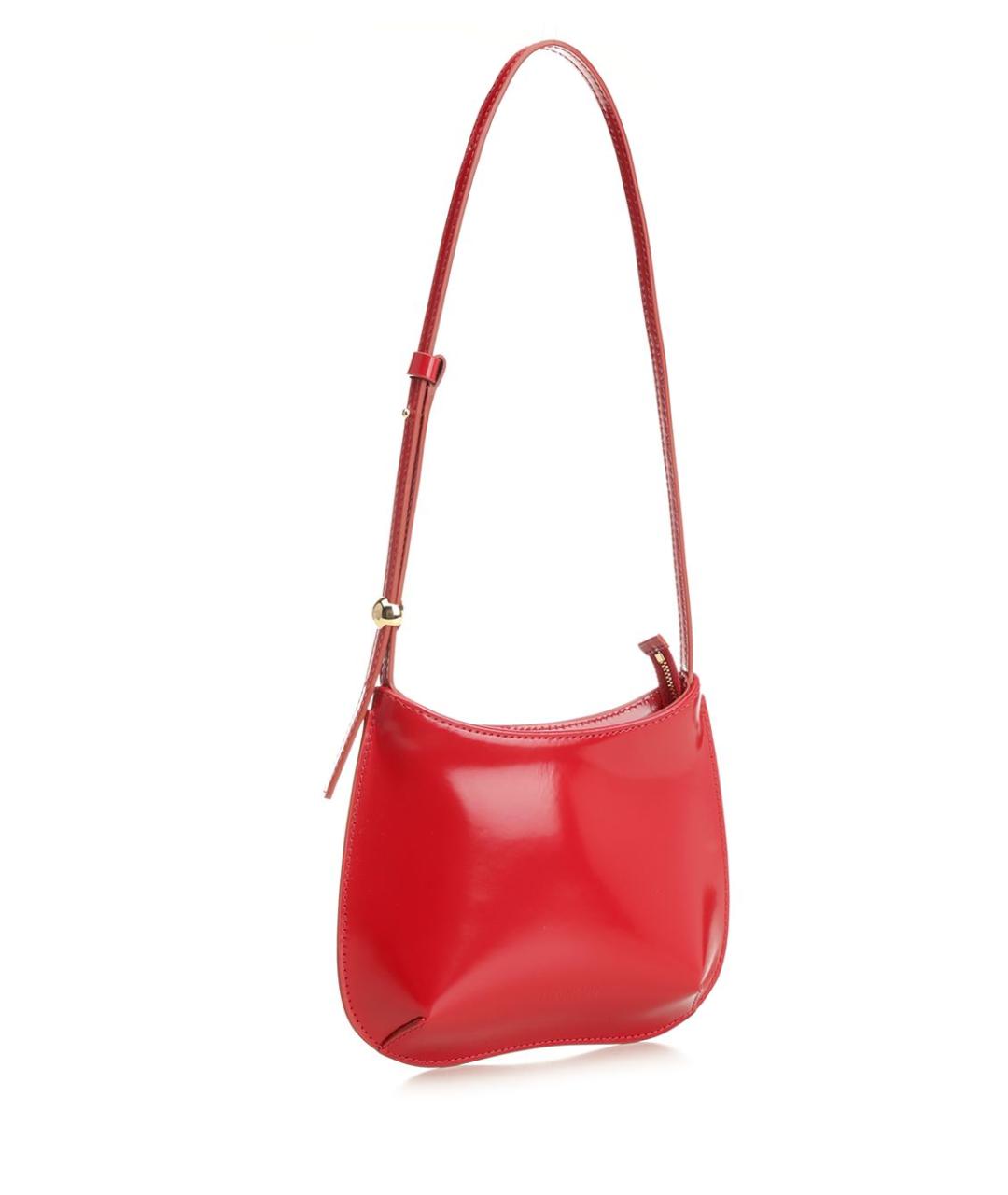JACQUEMUS Красная кожаная сумка через плечо, фото 2