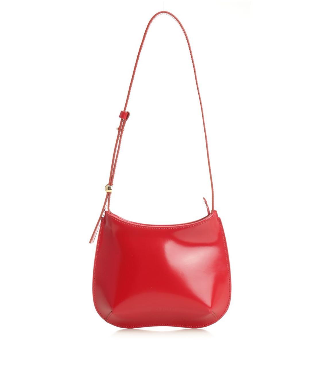 JACQUEMUS Красная кожаная сумка через плечо, фото 1