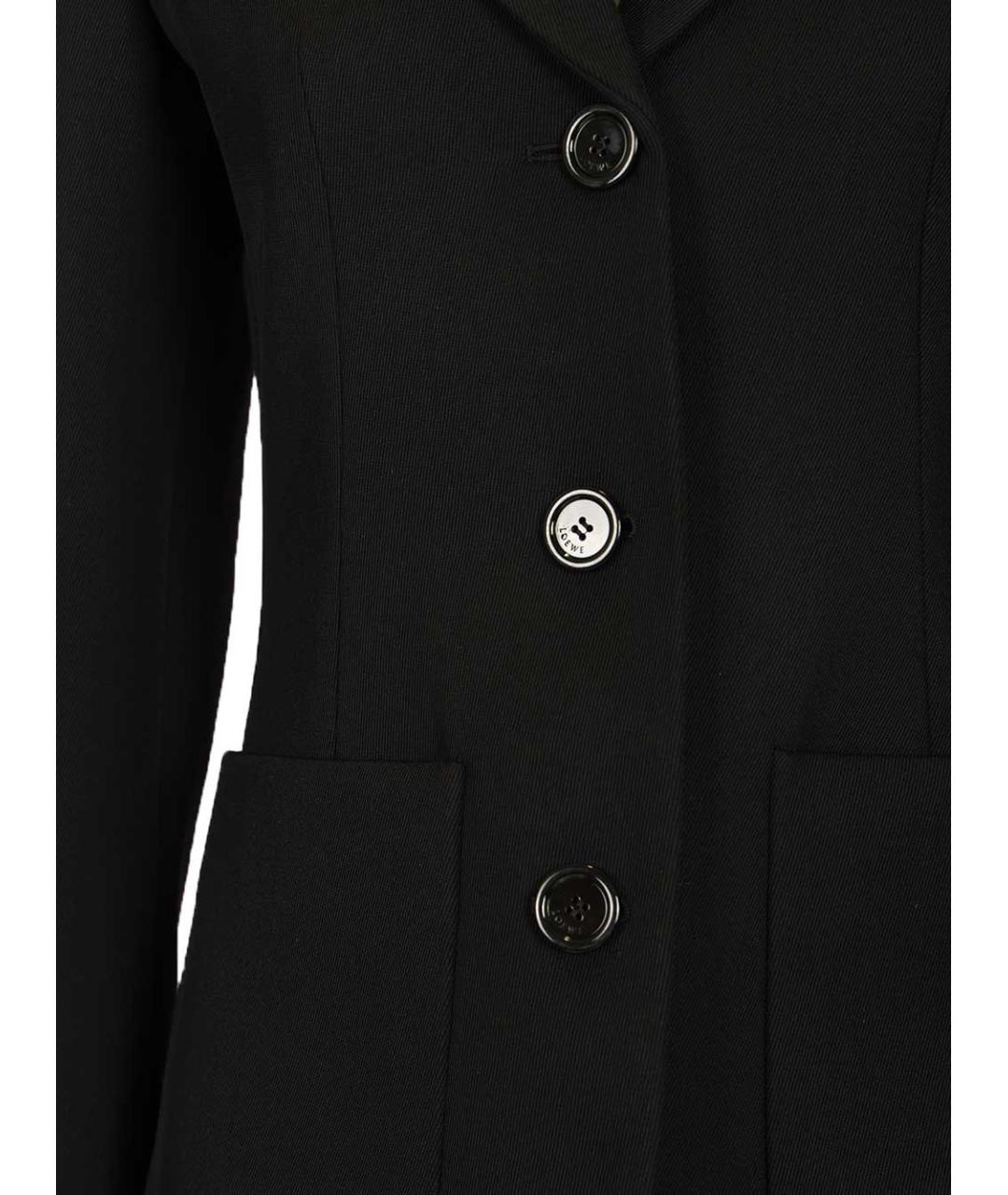 LOEWE Черный шерстяной жакет/пиджак, фото 5