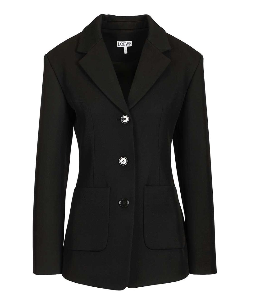 LOEWE Черный шерстяной жакет/пиджак, фото 1