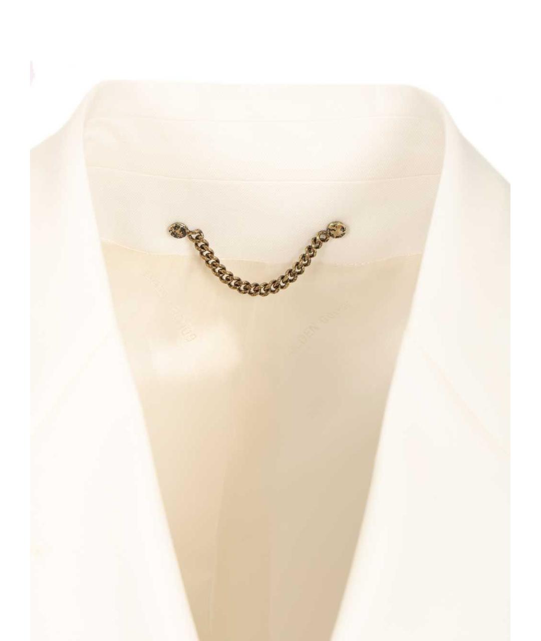 GOLDEN GOOSE DELUXE BRAND Белый шерстяной жакет/пиджак, фото 6