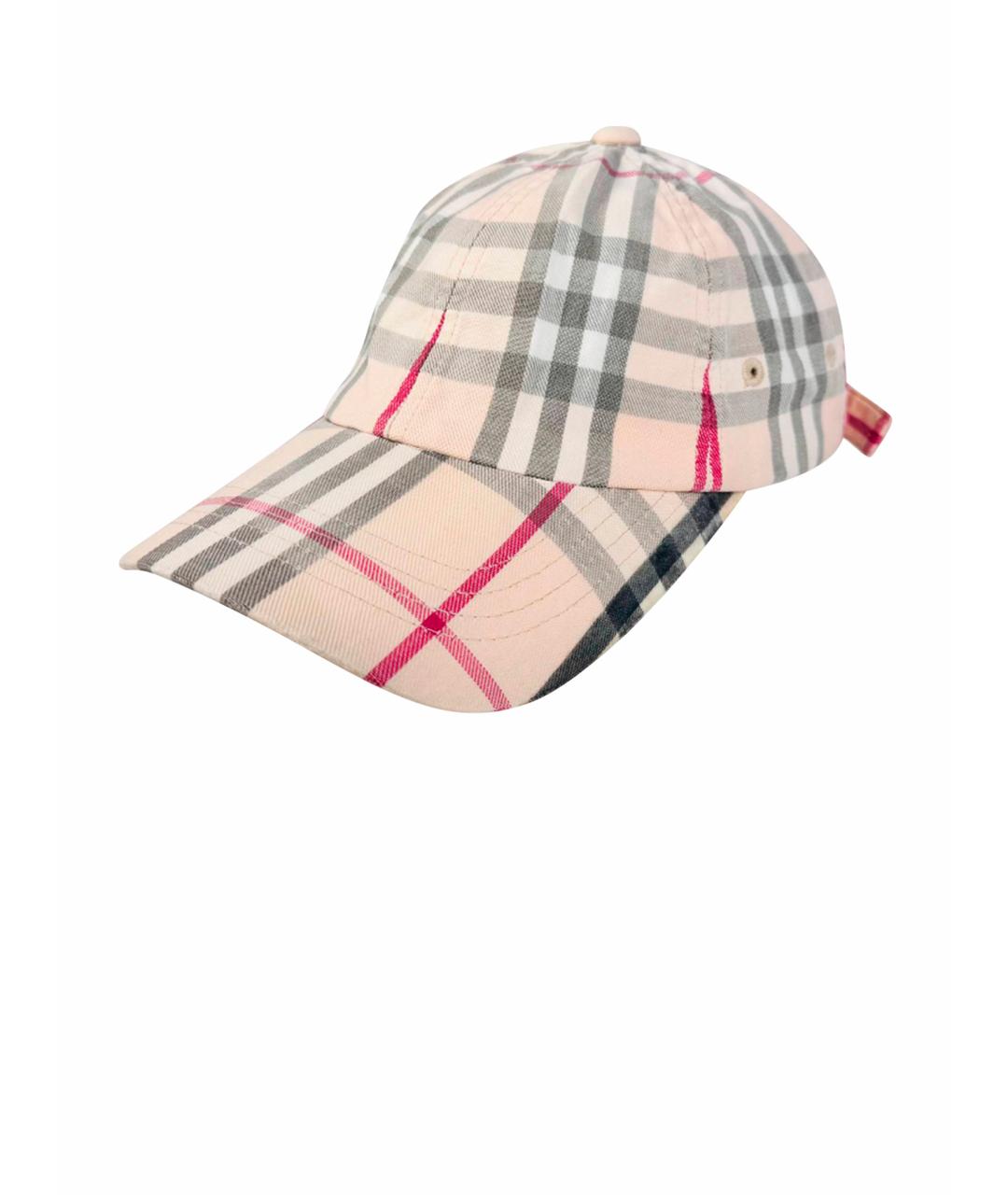 BURBERRY Розовая хлопковая кепка/бейсболка, фото 1