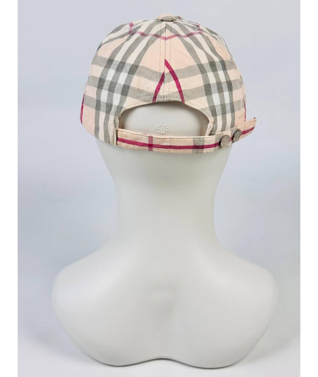 BURBERRY Розовая хлопковая кепка/бейсболка, фото 4