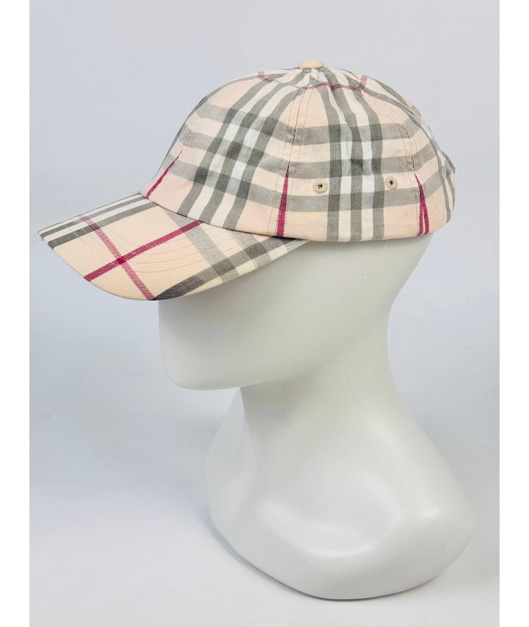 BURBERRY Розовая хлопковая кепка/бейсболка, фото 3