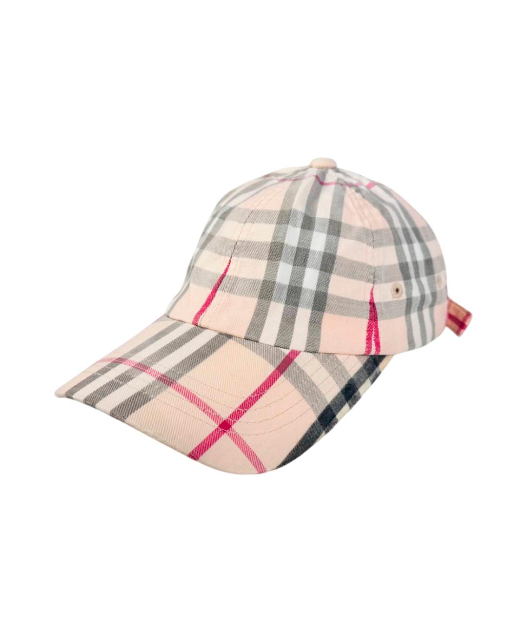 BURBERRY Розовая хлопковая кепка/бейсболка, фото 5