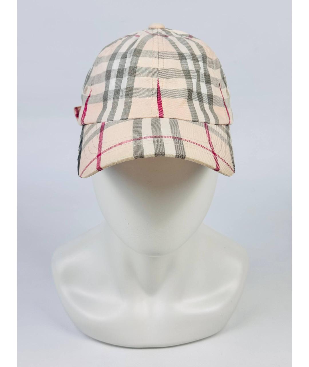 BURBERRY Розовая хлопковая кепка/бейсболка, фото 2