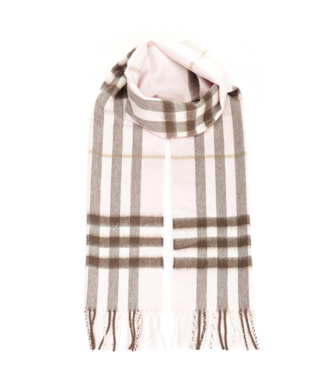 BURBERRY Розовый кашемировый шарф, фото 1