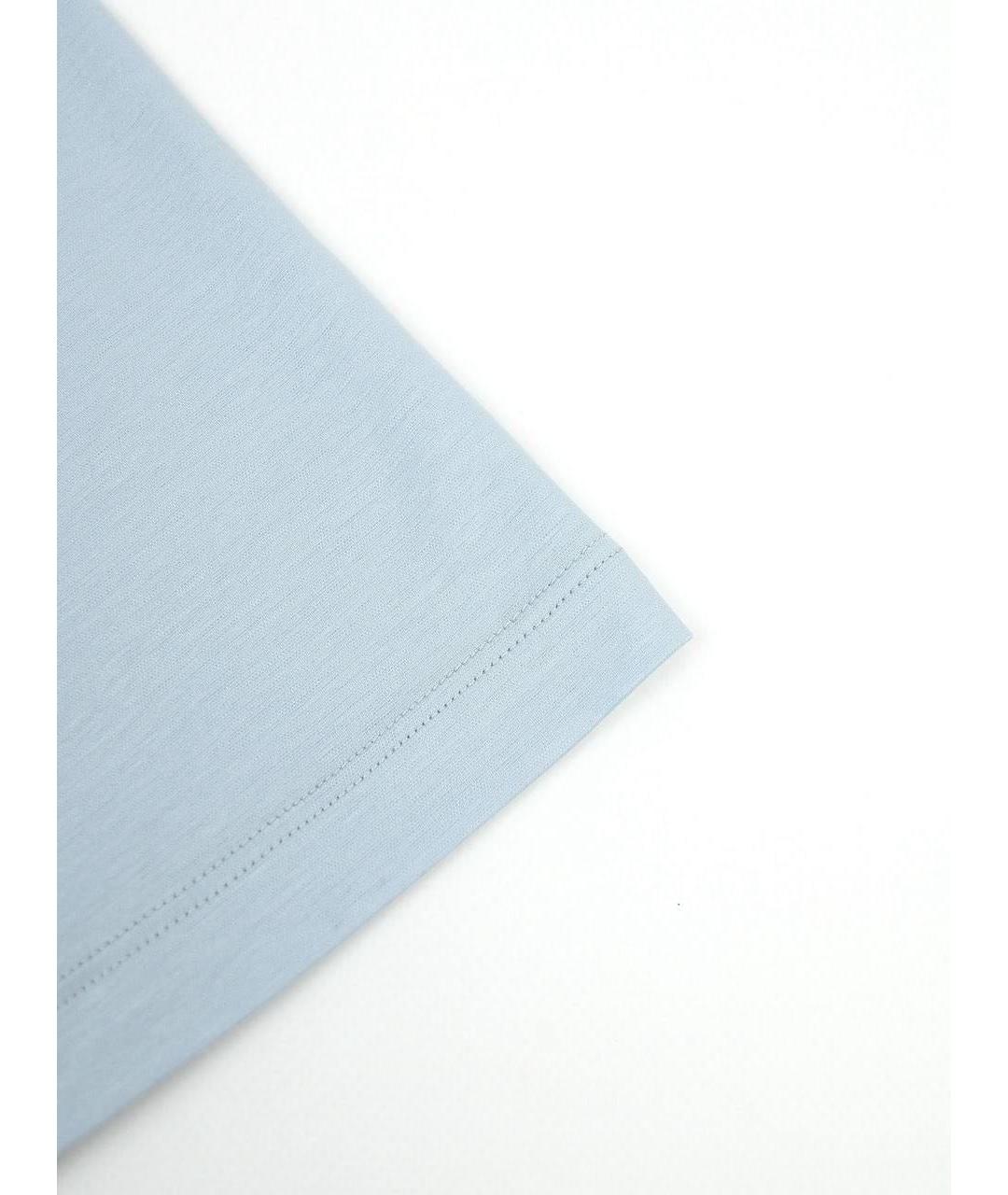 KITON Голубая хлопковая футболка, фото 5