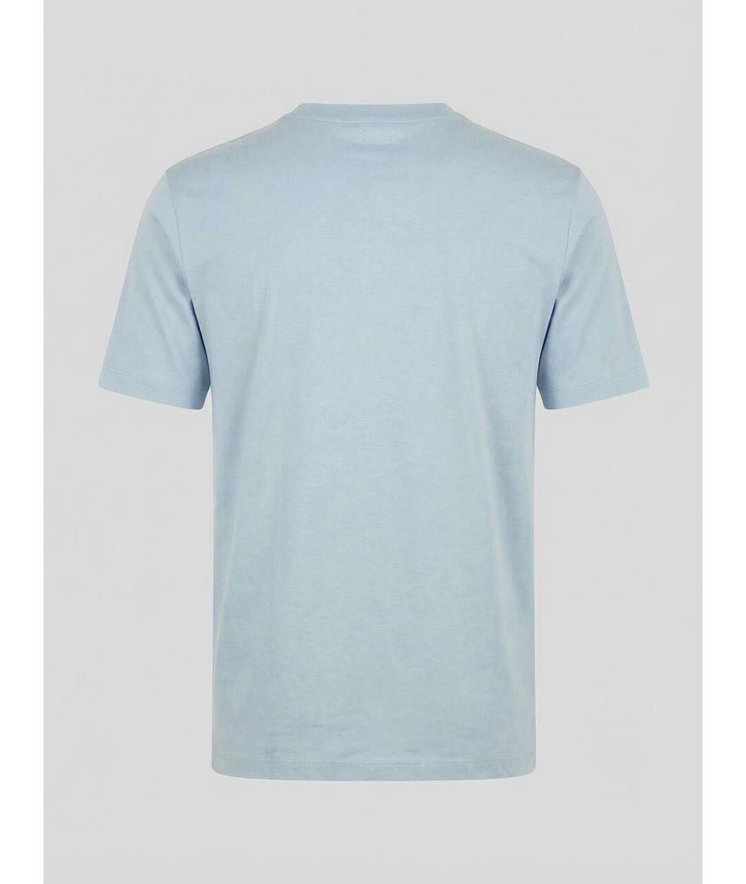 KITON Голубая хлопковая футболка, фото 2