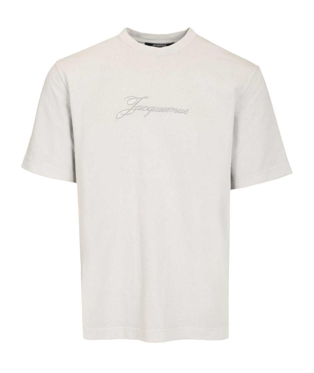 JACQUEMUS Бежевая хлопковая футболка, фото 1