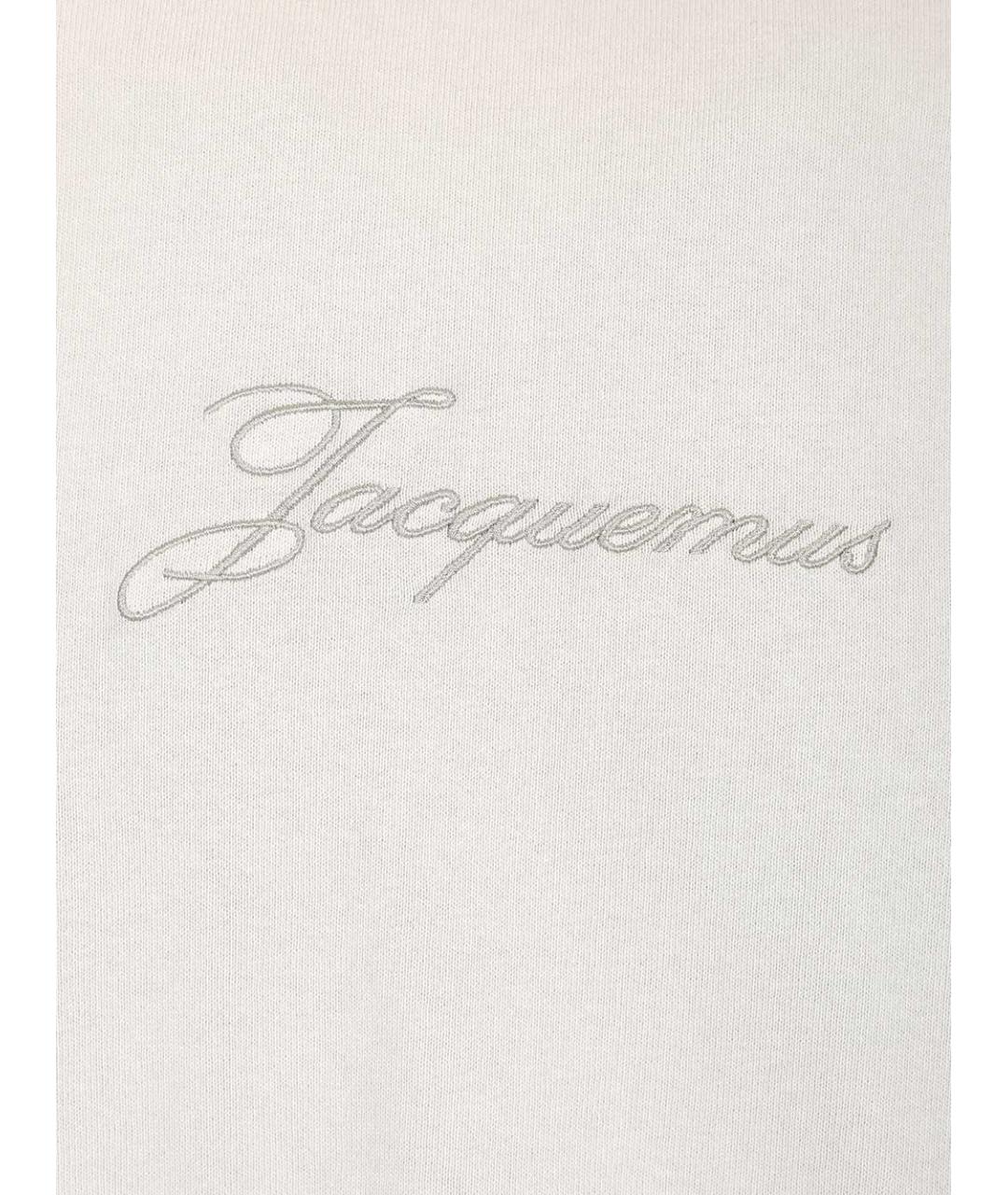 JACQUEMUS Бежевая хлопковая футболка, фото 3
