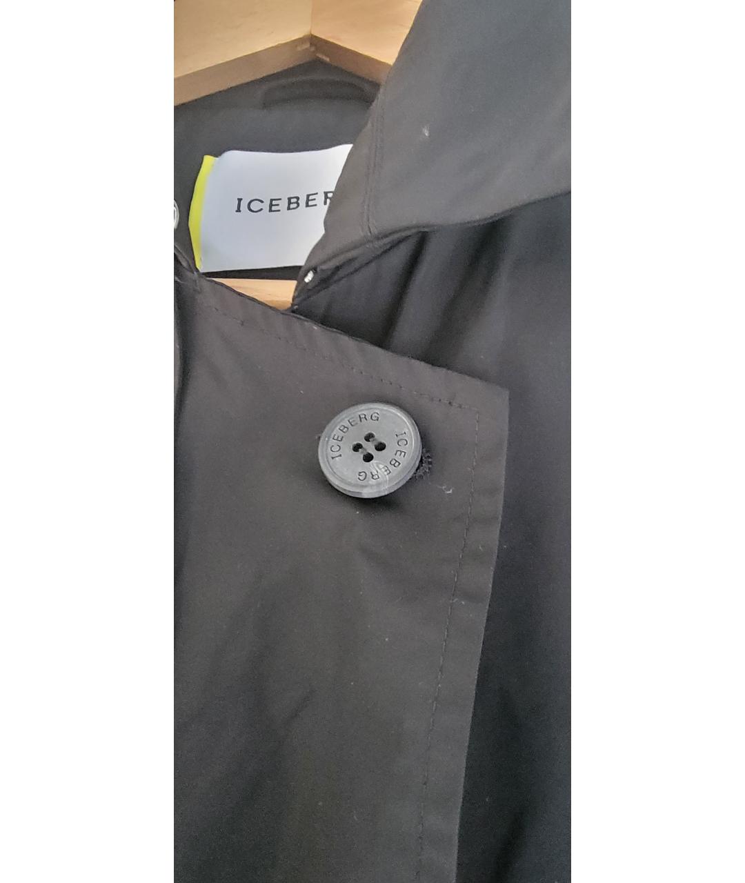 ICEBERG Черный полиэстеровый тренч/плащ, фото 4