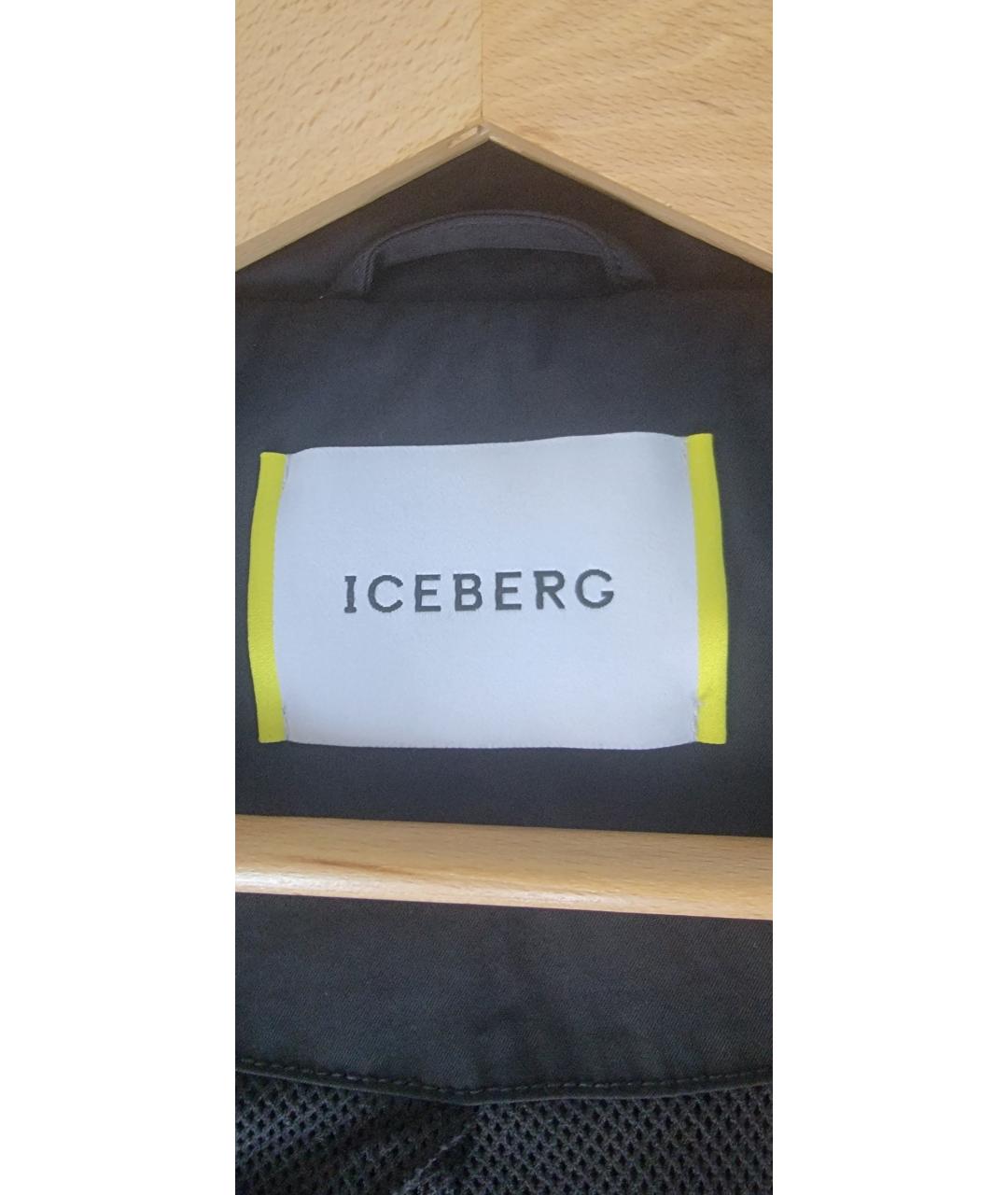 ICEBERG Черный полиэстеровый тренч/плащ, фото 3