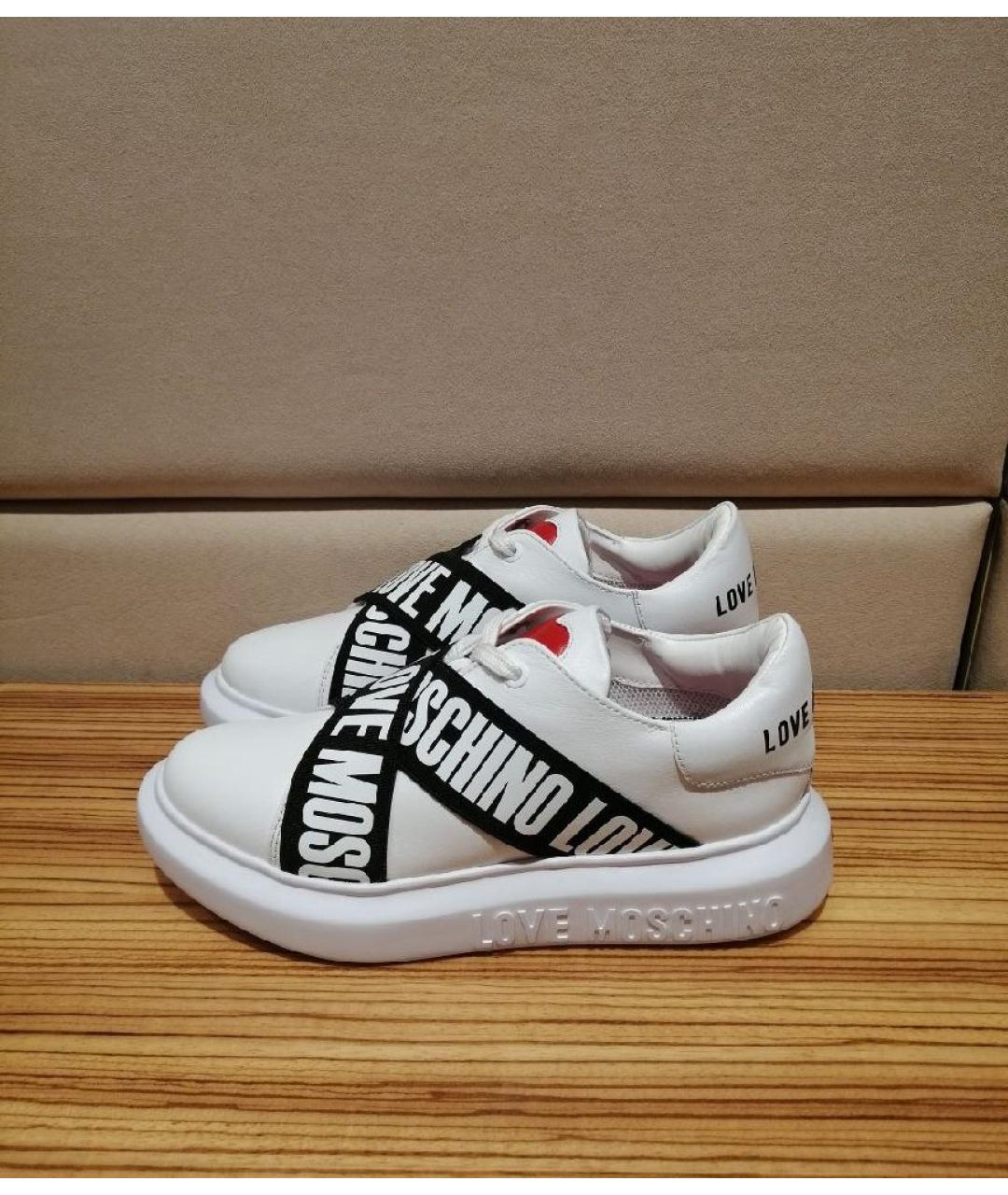 LOVE MOSCHINO Белые кроссовки, фото 4