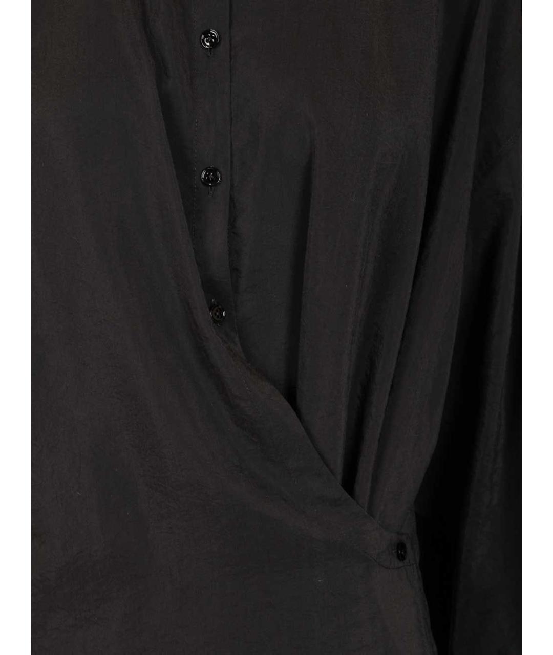 LEMAIRE Черное шелковое повседневное платье, фото 4