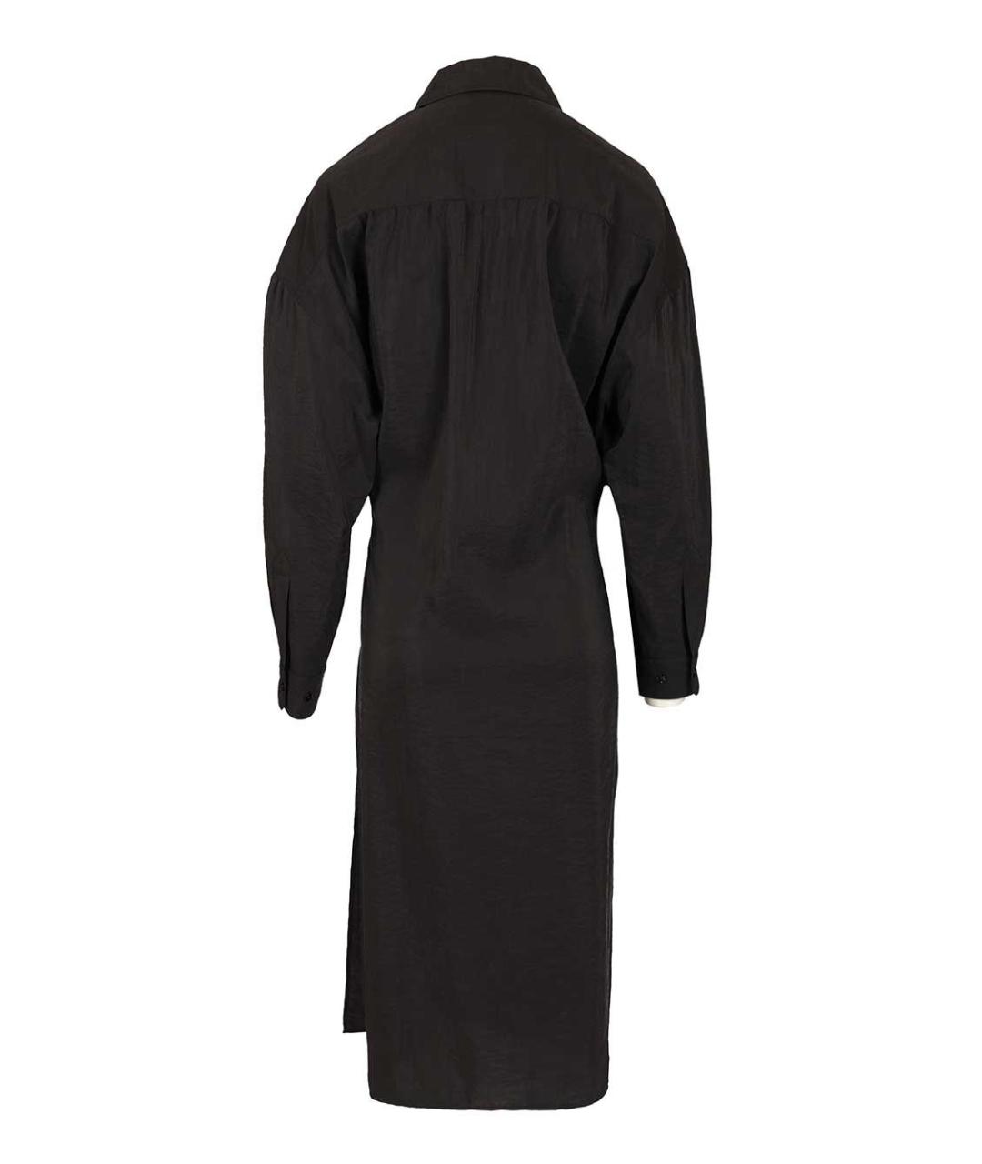 LEMAIRE Черное шелковое повседневное платье, фото 2