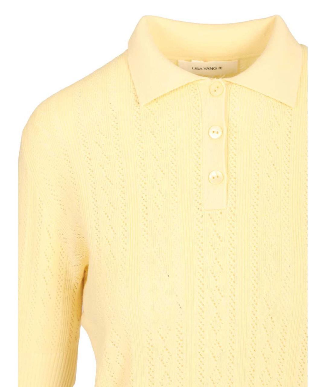 LISA YANG Желтый хлопковый джемпер / свитер, фото 4